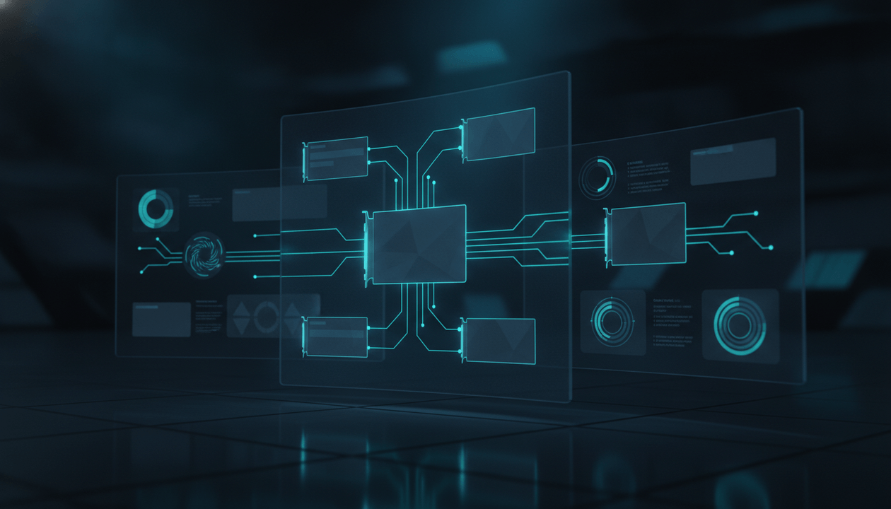 Premium editorial illustration of a YouTube lead magnet strategy dashboard connecting videos to templates, checklists, email signups, trials, and customers.