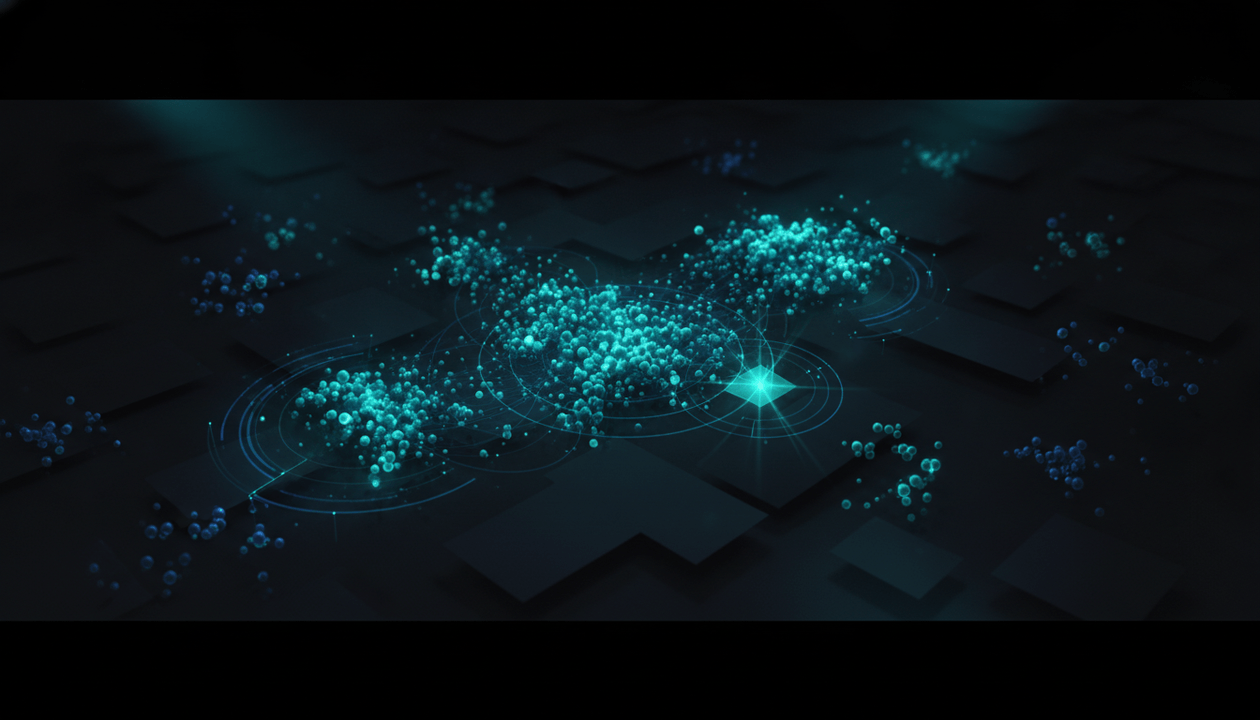 Semantic topic network showing content gaps across 4,788 million-view YouTube videos and 1,283 channels.