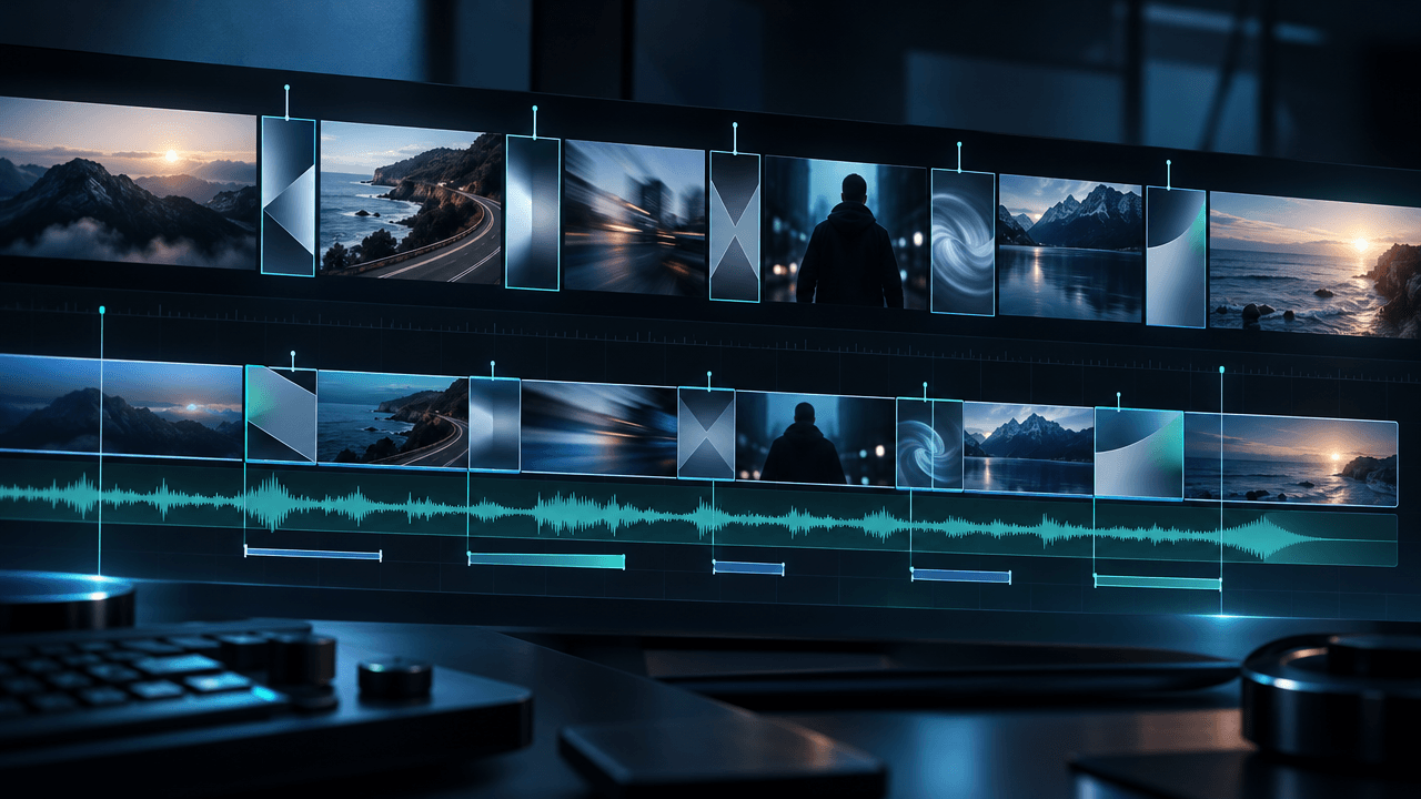YouTube video transition duration and editing timeline
